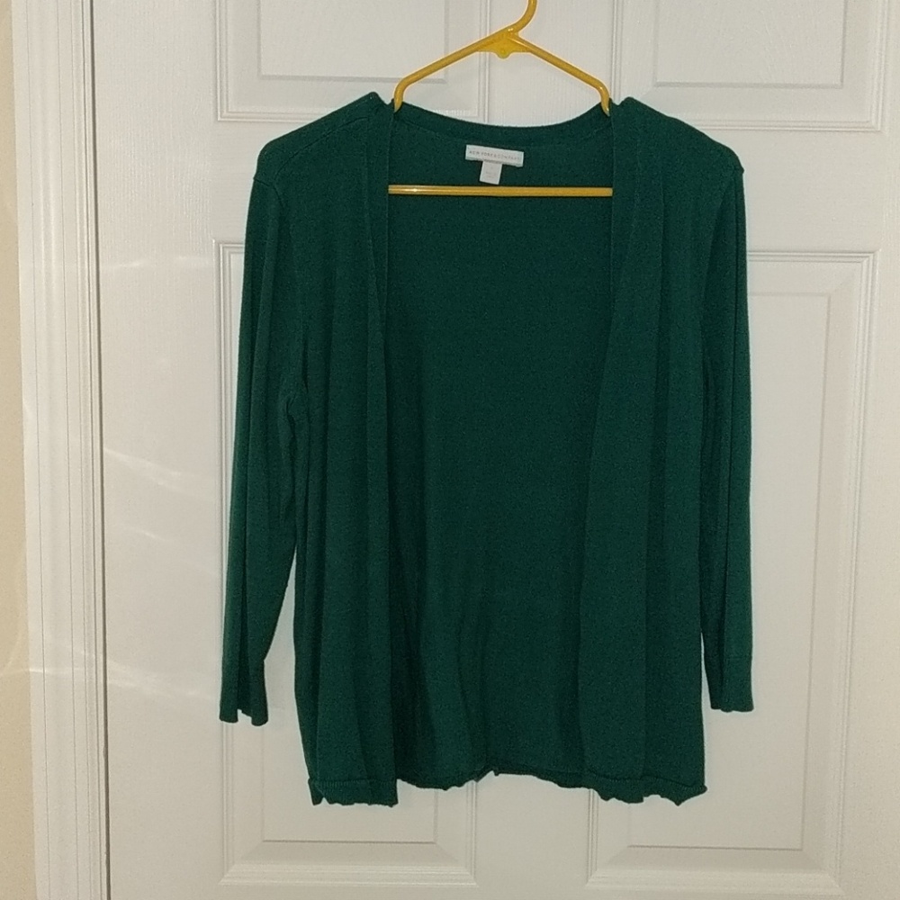 Green cardigan